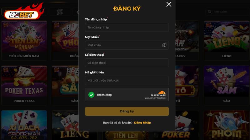 Tham gia casino trực tuyến tại Debet vô cùng đơn giản