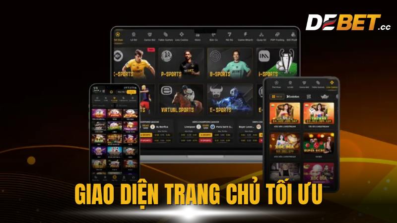 Nhà cái được đánh giá cao nhờ giao diện trang chủ tối ưu